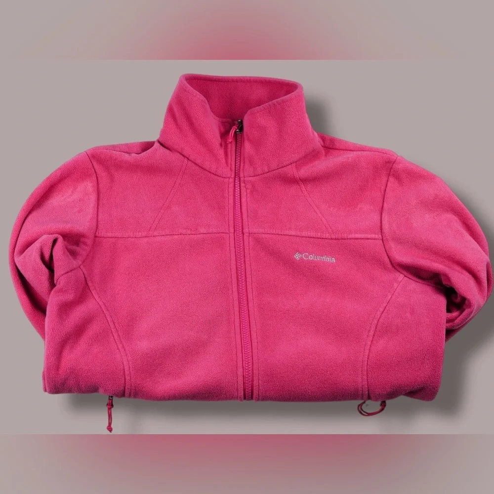 Columbia Women’s Pink Fleece Full Zip Jacket L – Style